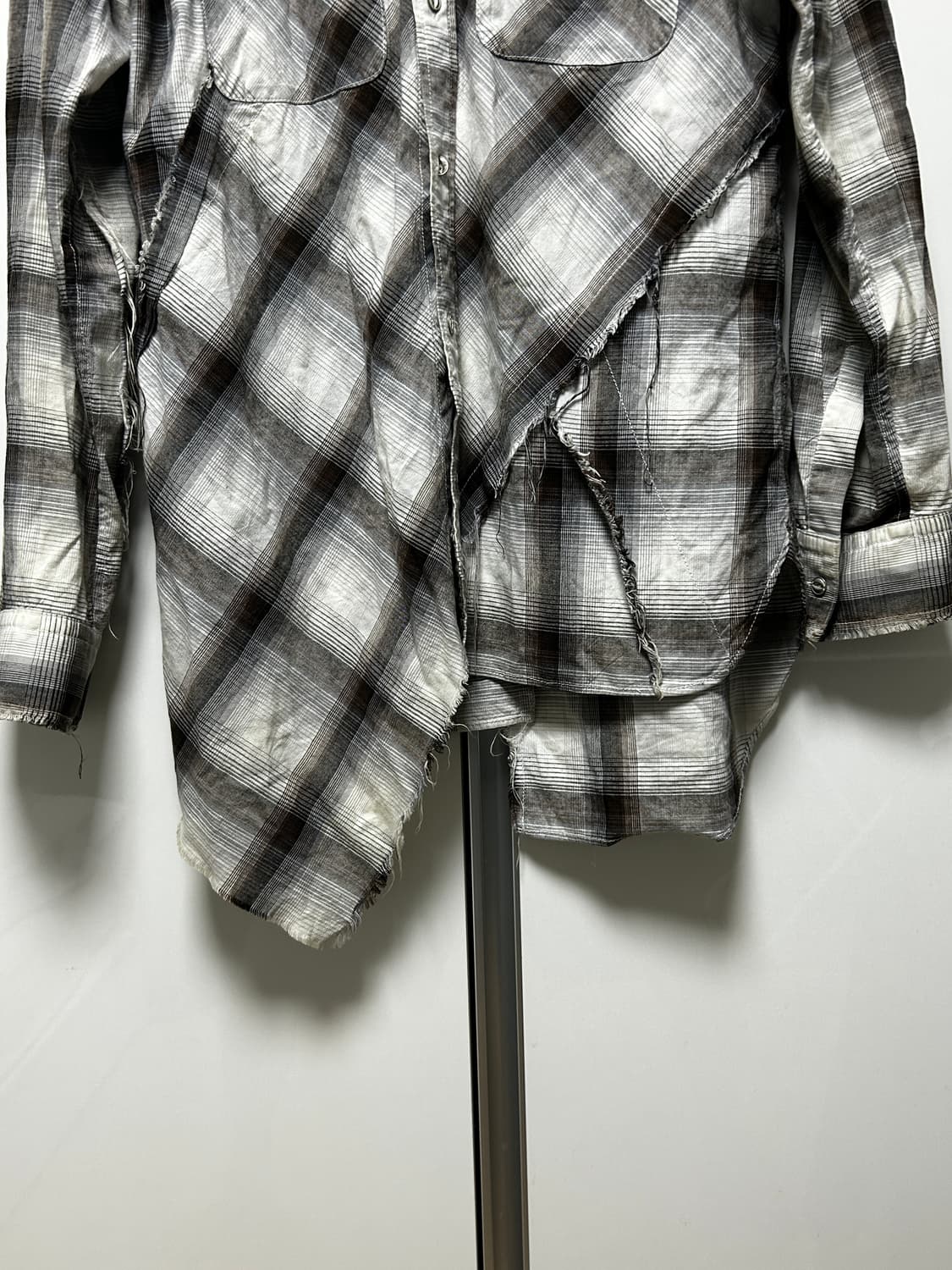 미하라 야스히로 Destroyed Check Shirt 상품이미지2