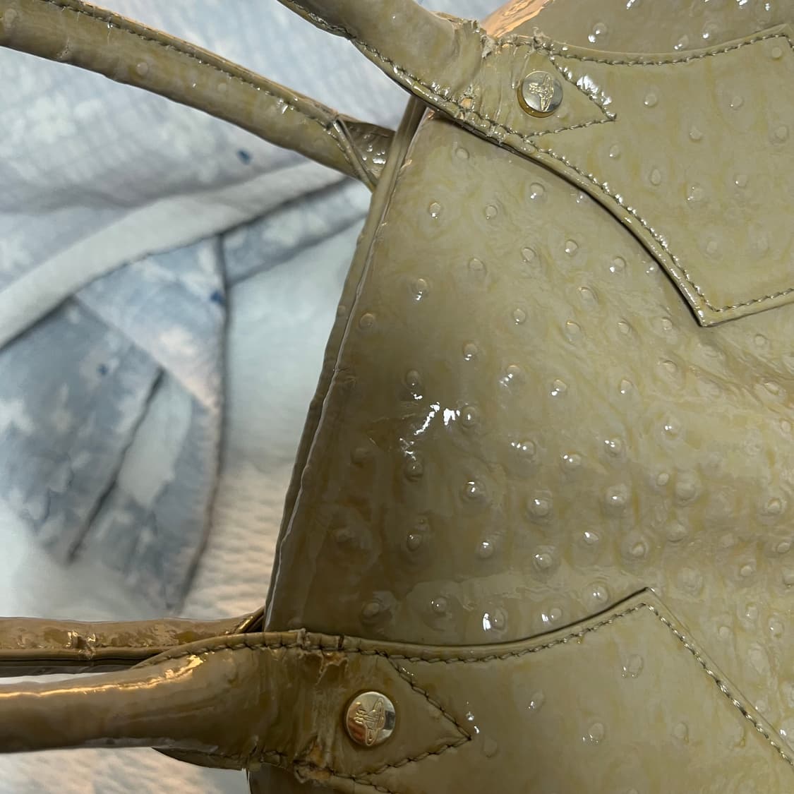 비비안웨스트우드 빈티지 빅 숄더백 아이보리 상품이미지5