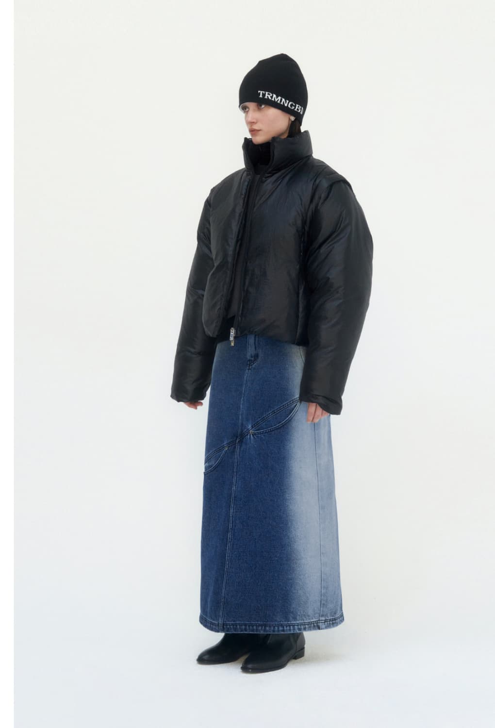 새상품) 트리밍버드 나일론 투웨이 덕다운 패딩 조끼 상품이미지6