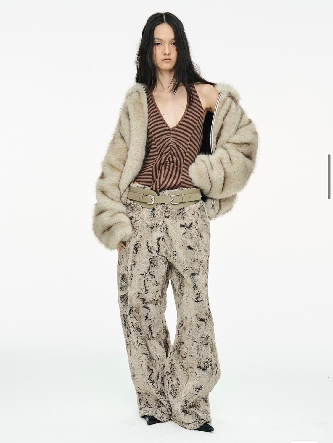 세릭 SHEARED FUR WIDE PANTS / BEIGE 상품이미지3