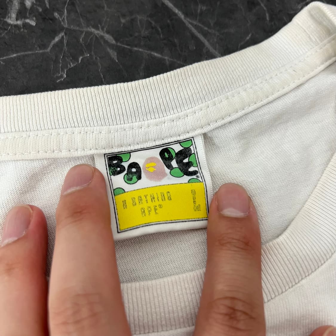 베이프 컬리지 사루 헤드 반팔 화이트 상품이미지4
