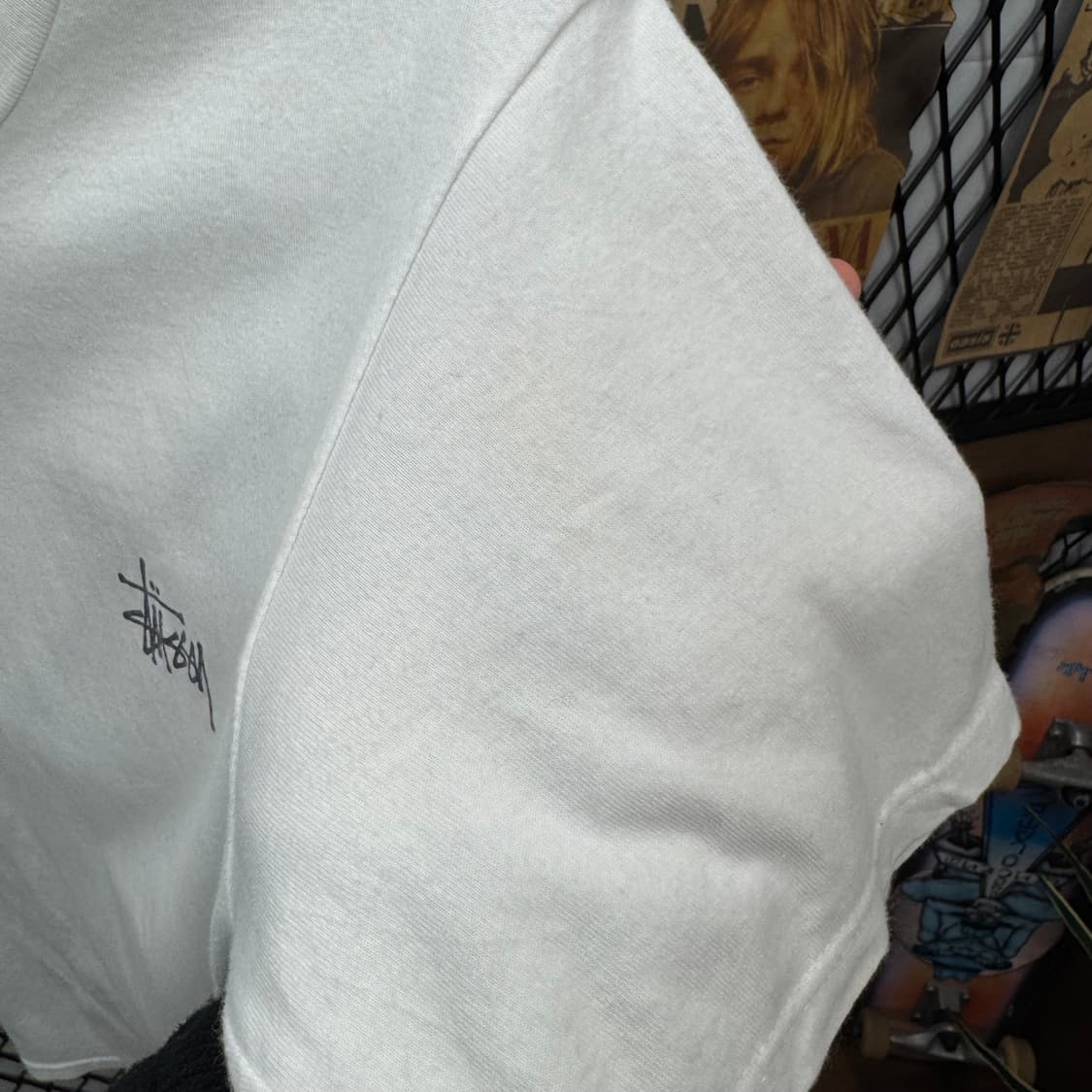 스투시 베이직 반팔 티셔츠 후면 빅로고 포인트 화이트 상품이미지9