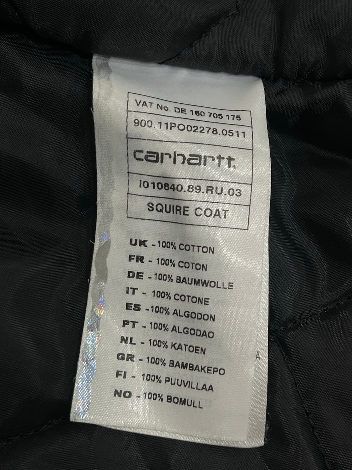 칼하트 초어자켓 코듀로이 퀼팅안감 워크자켓 M 블랙 상품이미지9