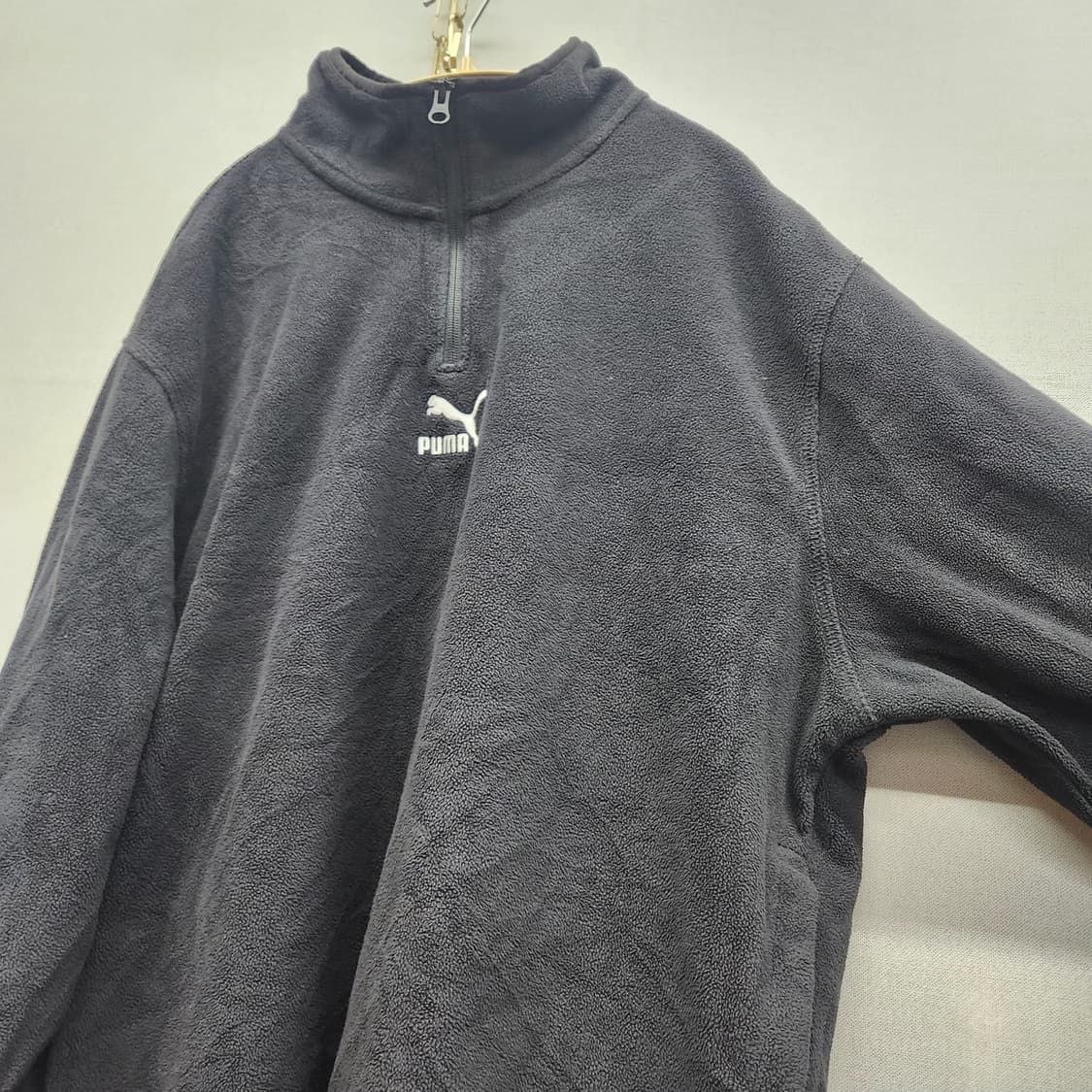 푸마 센터로고 자수 반집업 후리스 2XL 상품이미지2