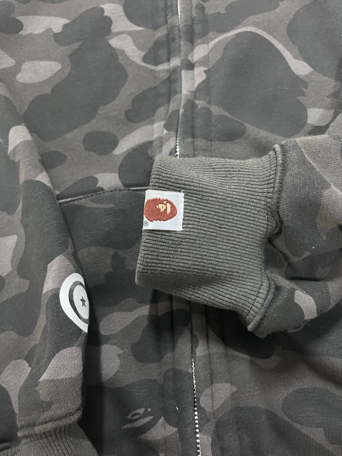 베이프 BAPE 샤크 더블 후드집업 블랙 XL 상품이미지4