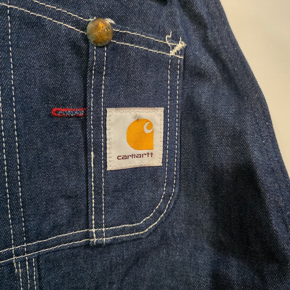 칼하트 멕시코 R08 데님 오버롤 팬츠 멜빵바지 32x32 상품이미지3