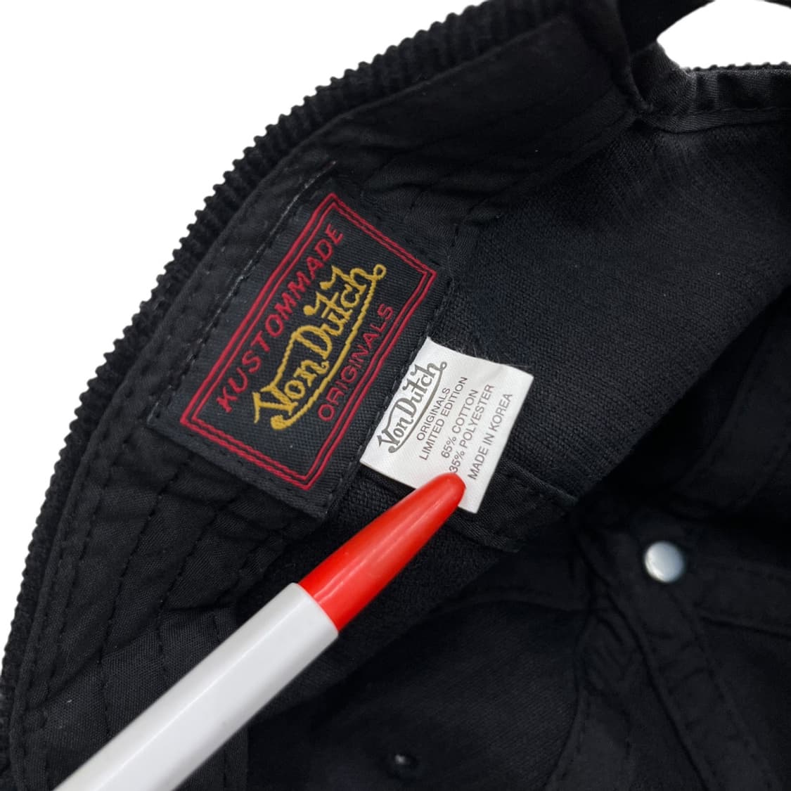 본더치 y2k 코듀로이 블랙 볼캡 상품이미지7