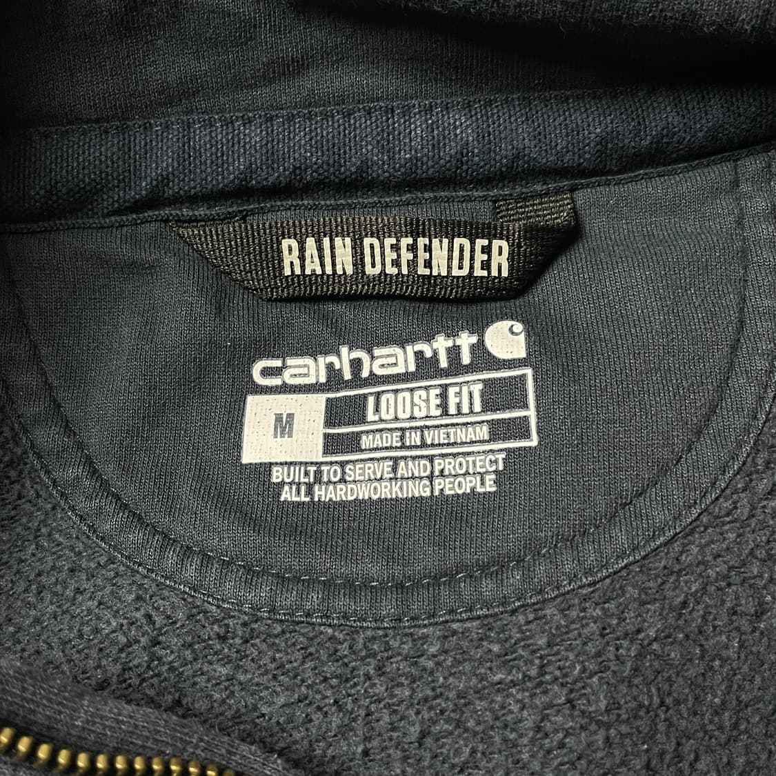 CARHARTT 칼하트 빈티지 네이비 하프집업 기모후드티 A00477 상품이미지8