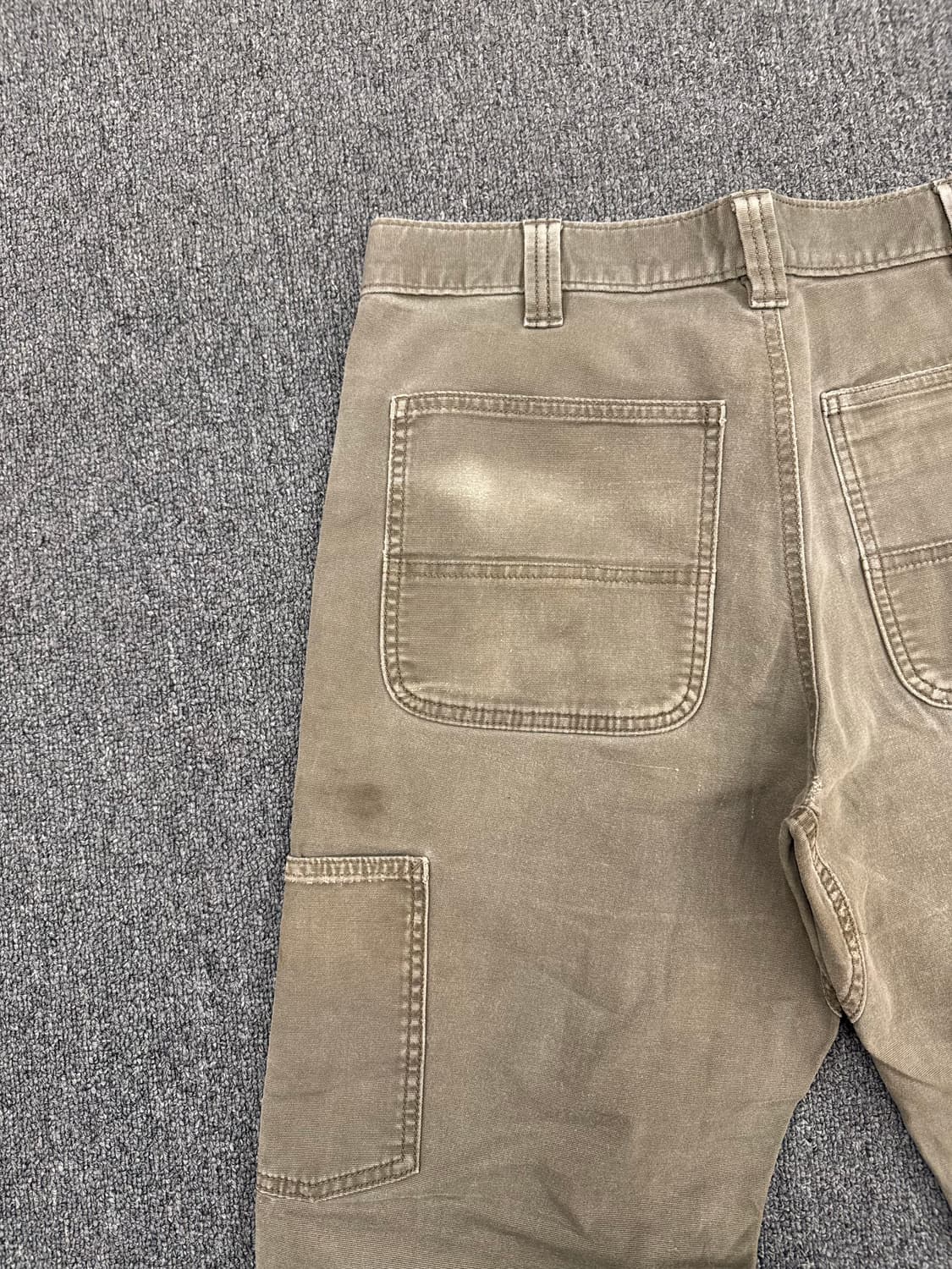 34)칼하트 빈티지 모스그린 더블니 워크팬츠 상품이미지10