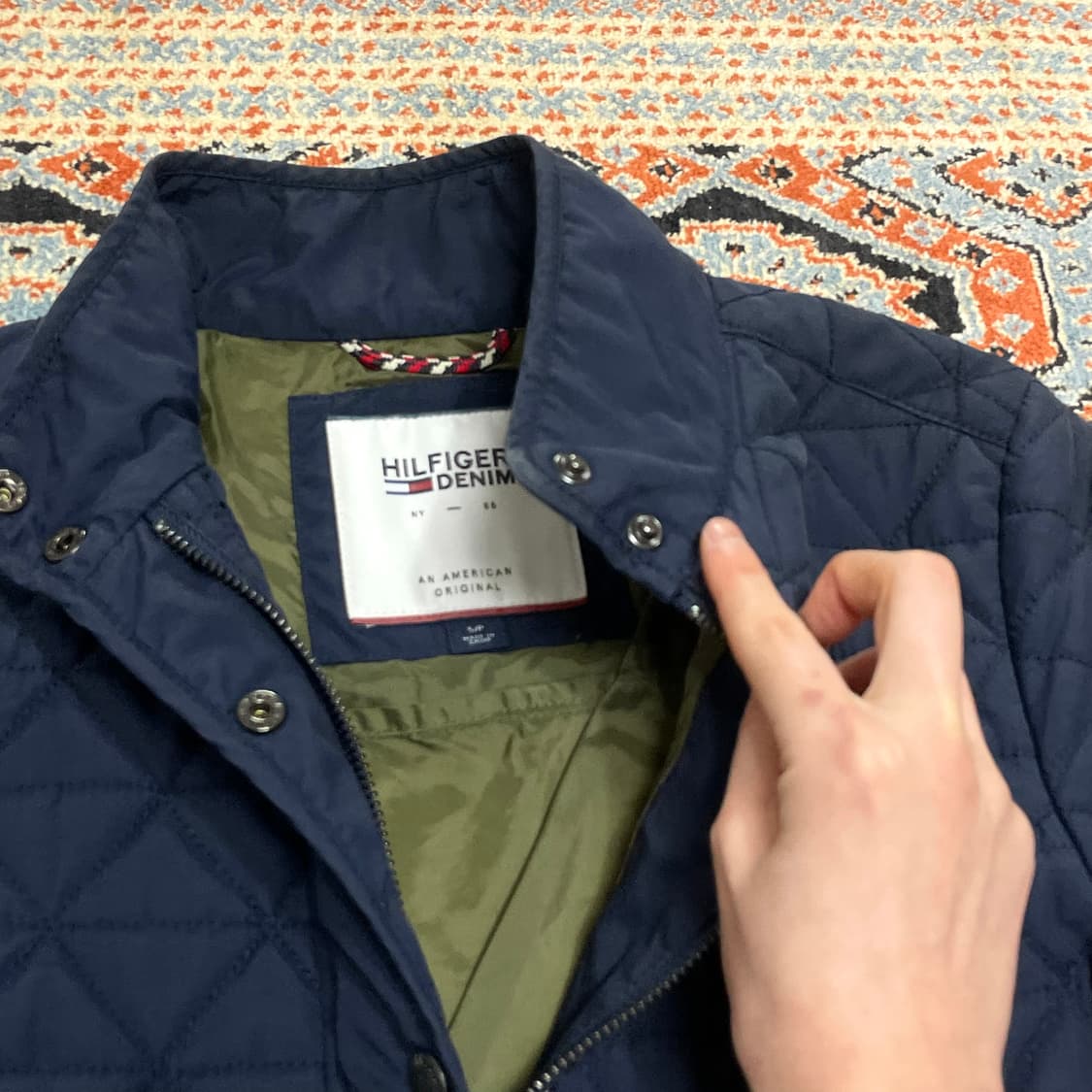 타미힐피거 네이비 퀼팅 자켓 여성S  상품이미지3