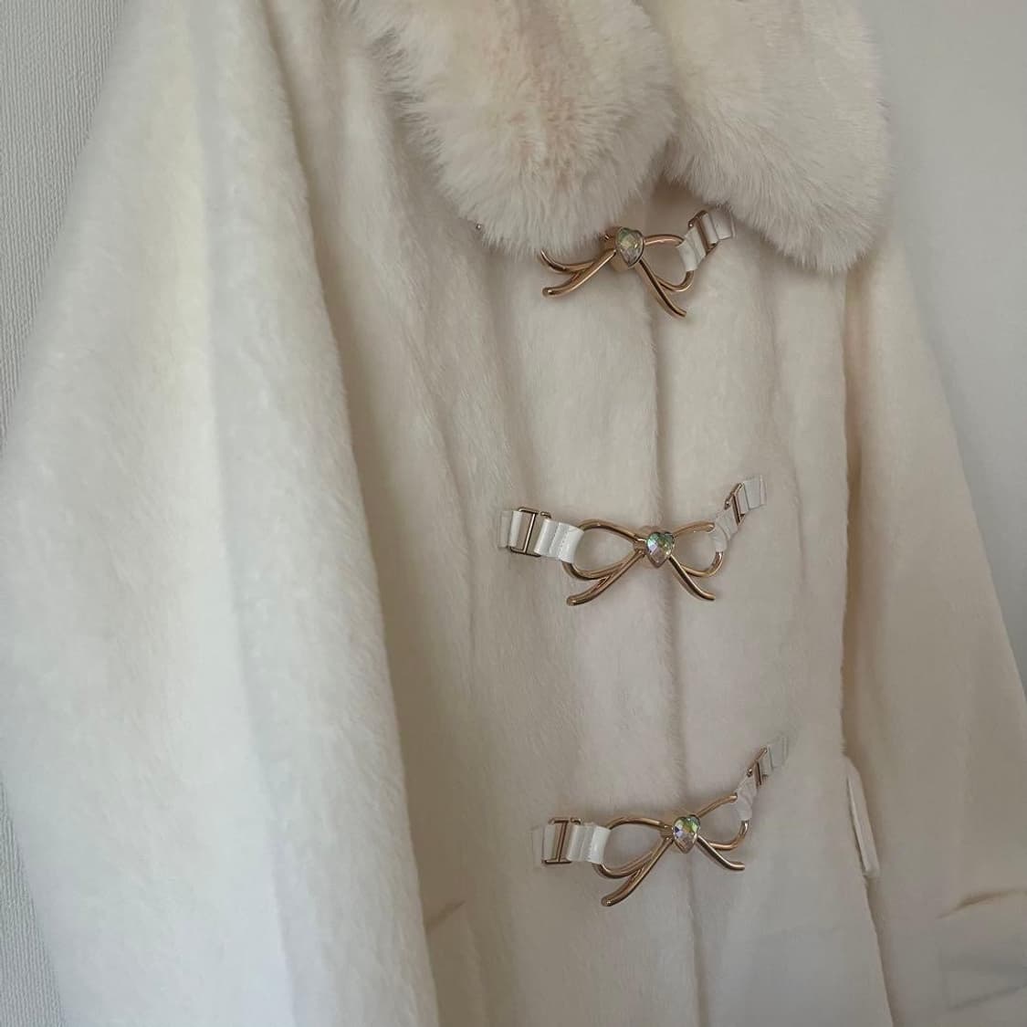 리즈리사 달천깔 히메갸루 리본 코트 라떼갸루 상품이미지4