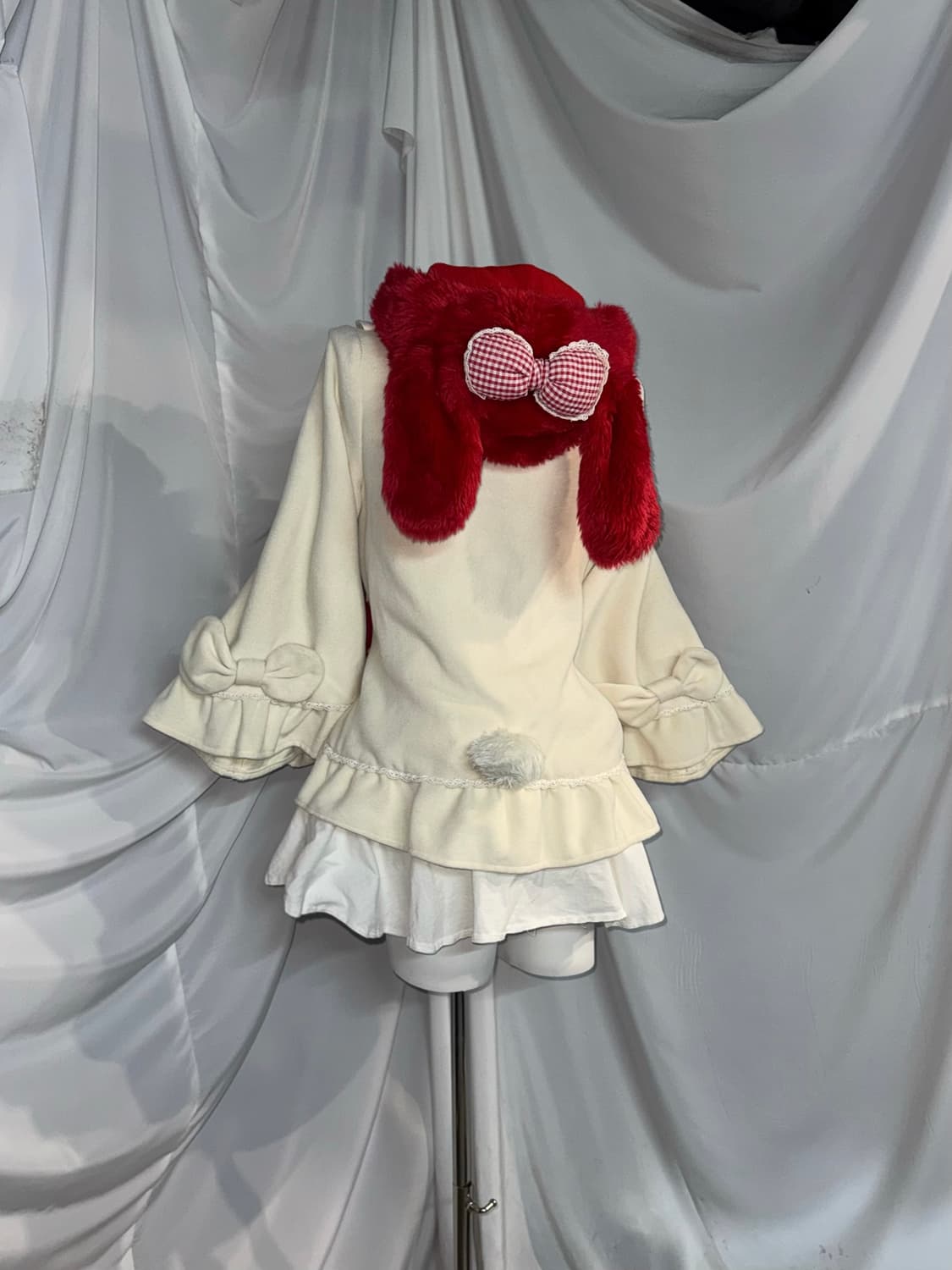 디어마이러브 디마럽 산리오 콜라보 마이멜로디 화이트 러블리 히메 코트 상품이미지4