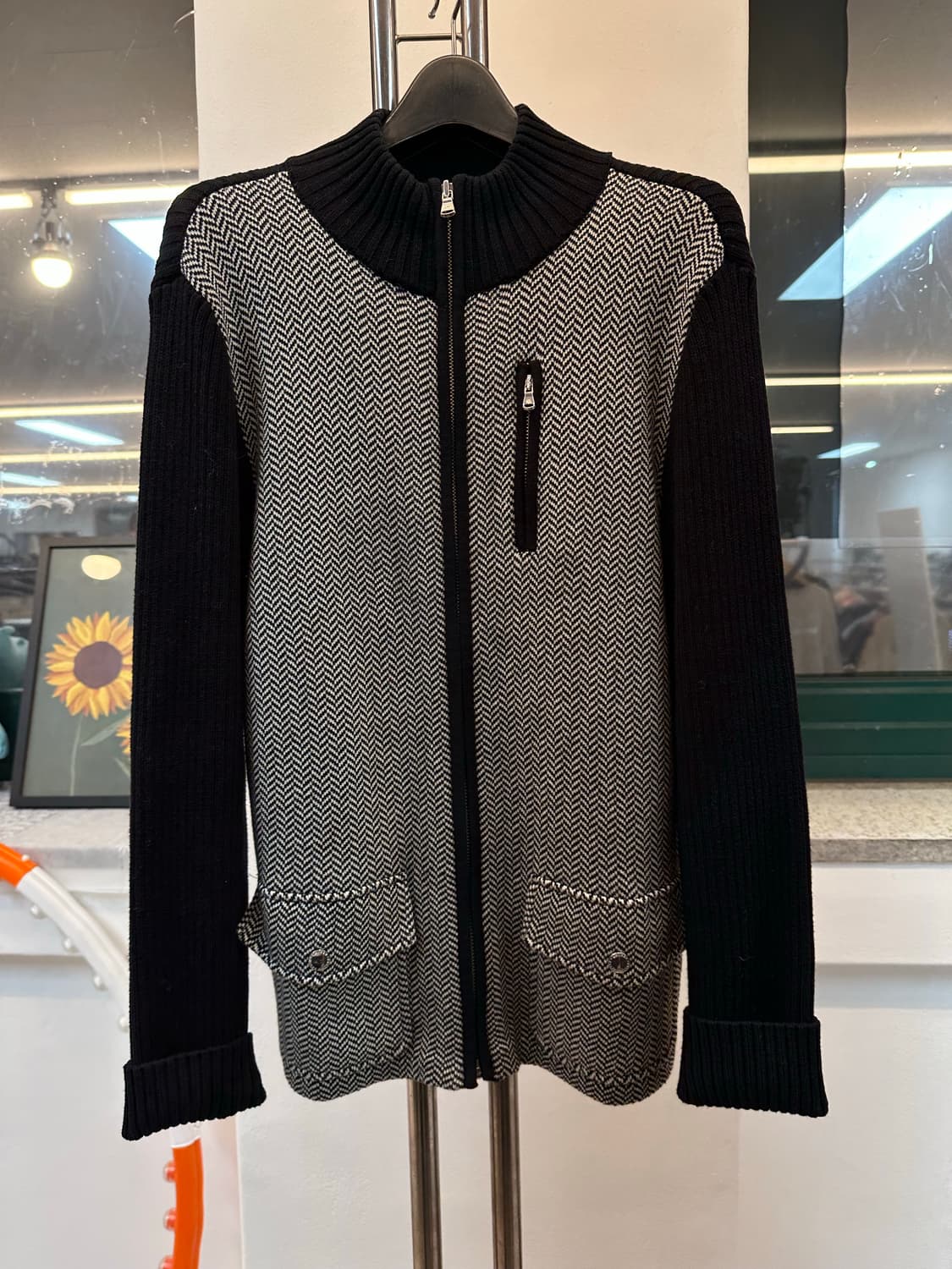 폴로랄프로렌 니트 집업 헤링본 상품이미지1