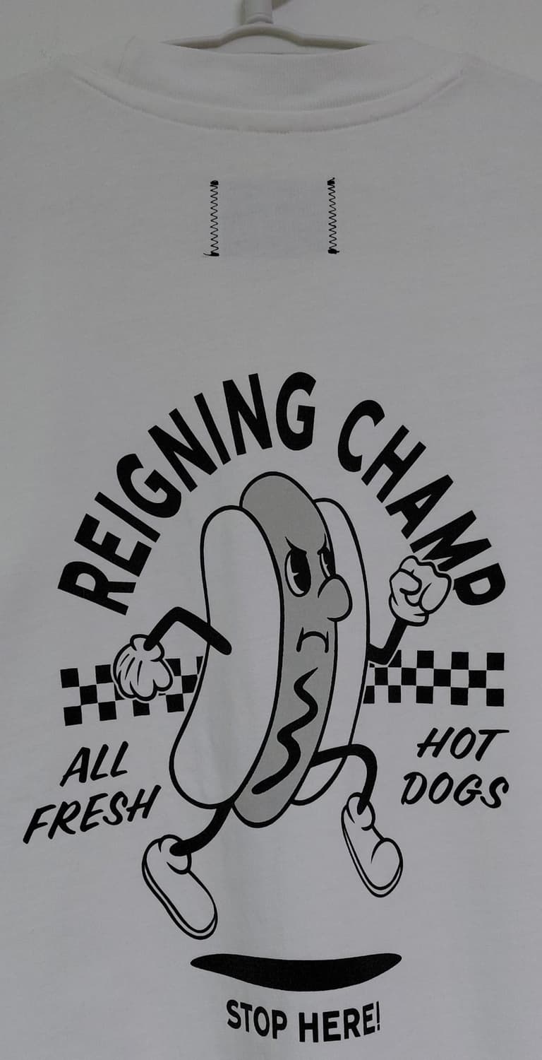 [M] Reigning Champ 핫도그 그래픽 반팔 티셔츠 상품이미지1