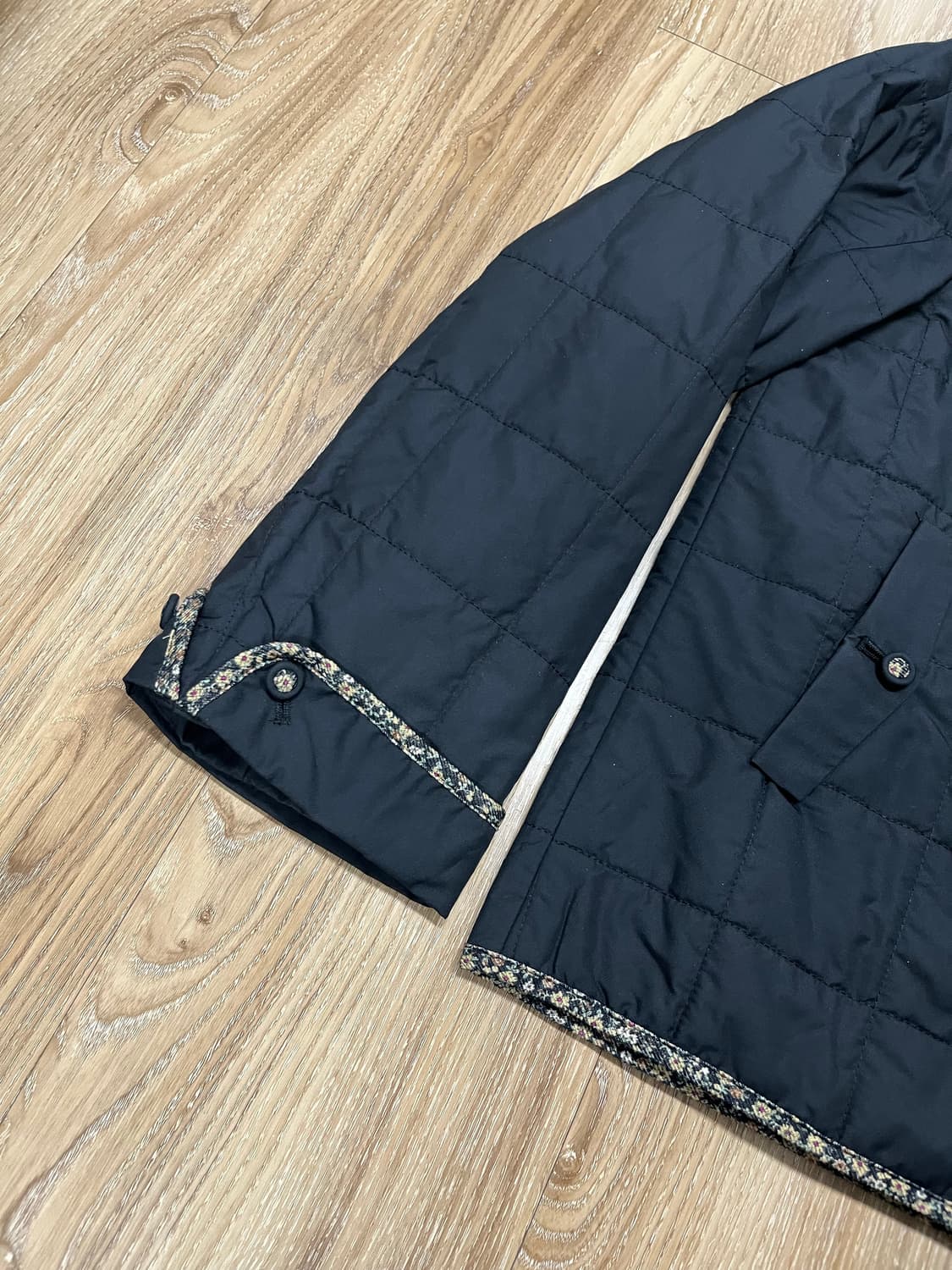 Givy 퀄팅자켓 블랙/베이지 개별 상품이미지4