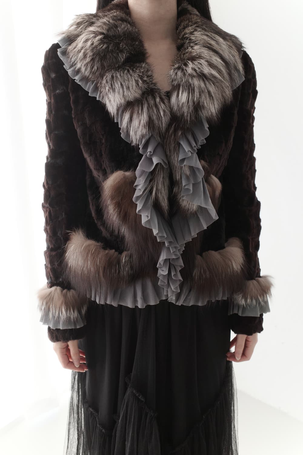 real fur frill jacket 상품이미지7
