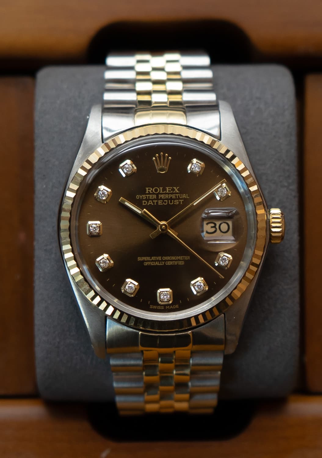 롤렉스 데이저스트 16013 콤비 초코 텐포인트 다이아 시계 상품이미지1