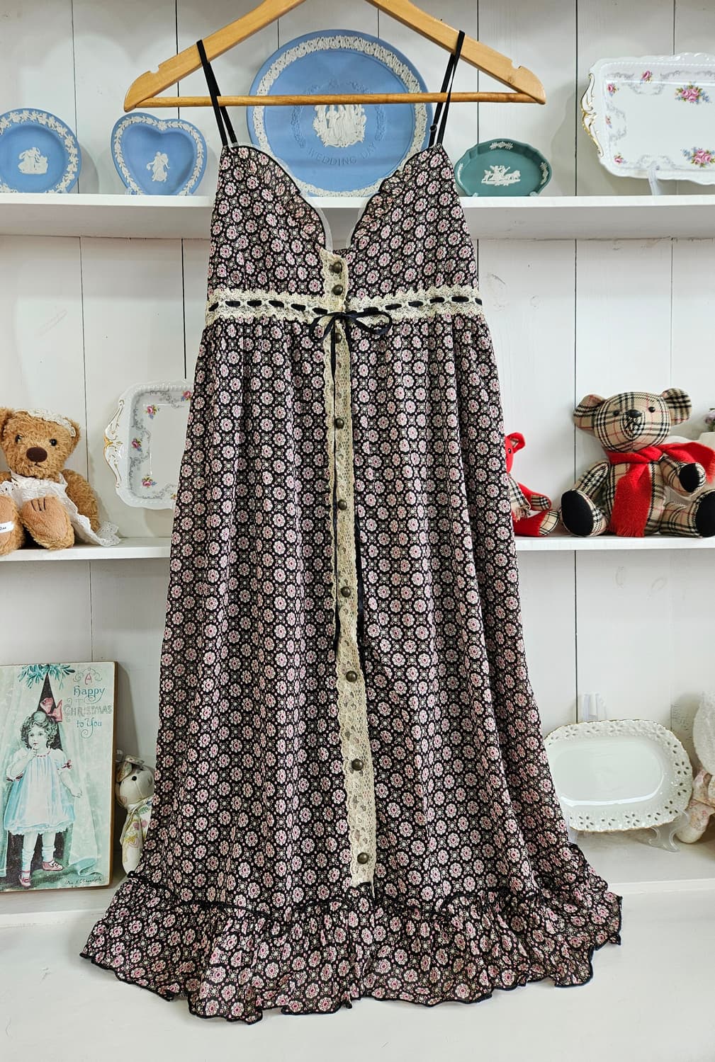 플라워 쉬폰 뷔스티에 원피스 상품이미지7