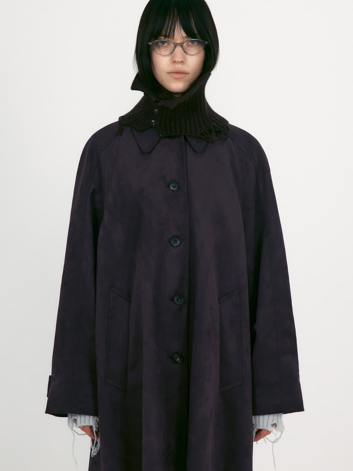 로우클래식 스웨이드 하프코트 퍼플 상품이미지2