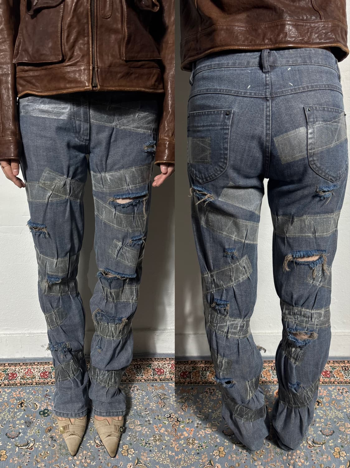 메종 마르지엘라 디스트로이드 테이프 데님진 상품이미지3