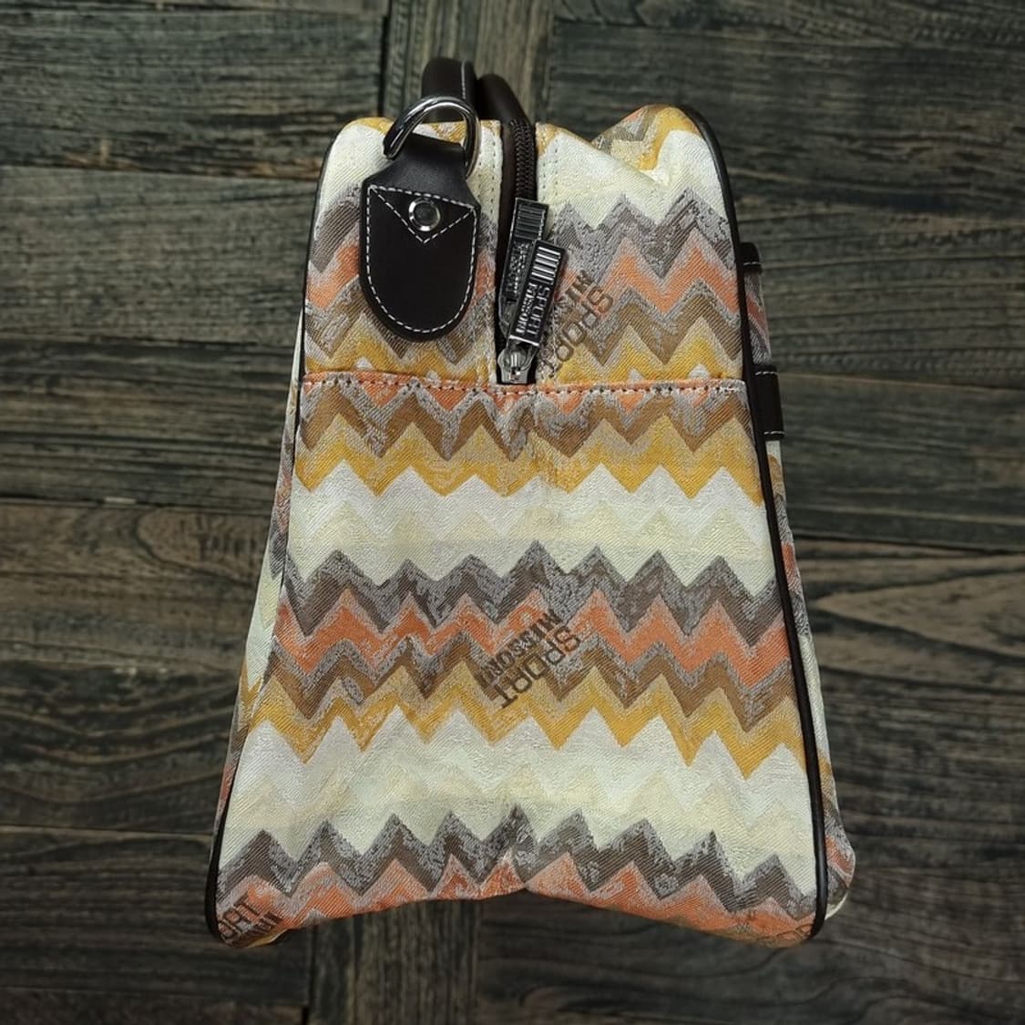 [미쏘니] 에스닉 기하학 패턴 보스턴 토트백 P01216 상품이미지5