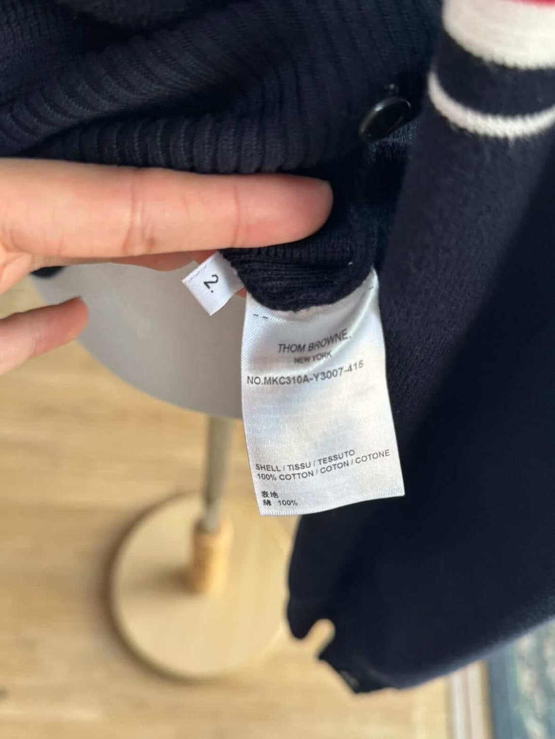 톰브라운 암밴드 밀라노스티치 가디건 상품이미지5