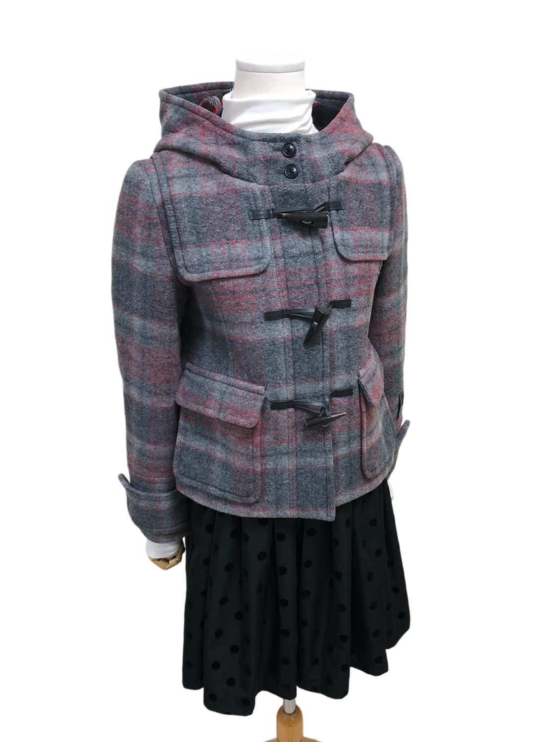 CROLLA 크롤라 체크 더플코트 상품이미지5