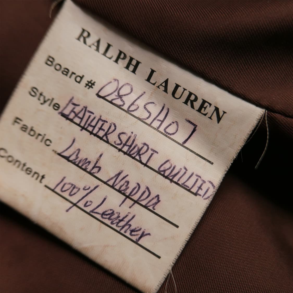 Polo Ralph Lauren SAMPLE’ Leather Jacket 상품이미지5