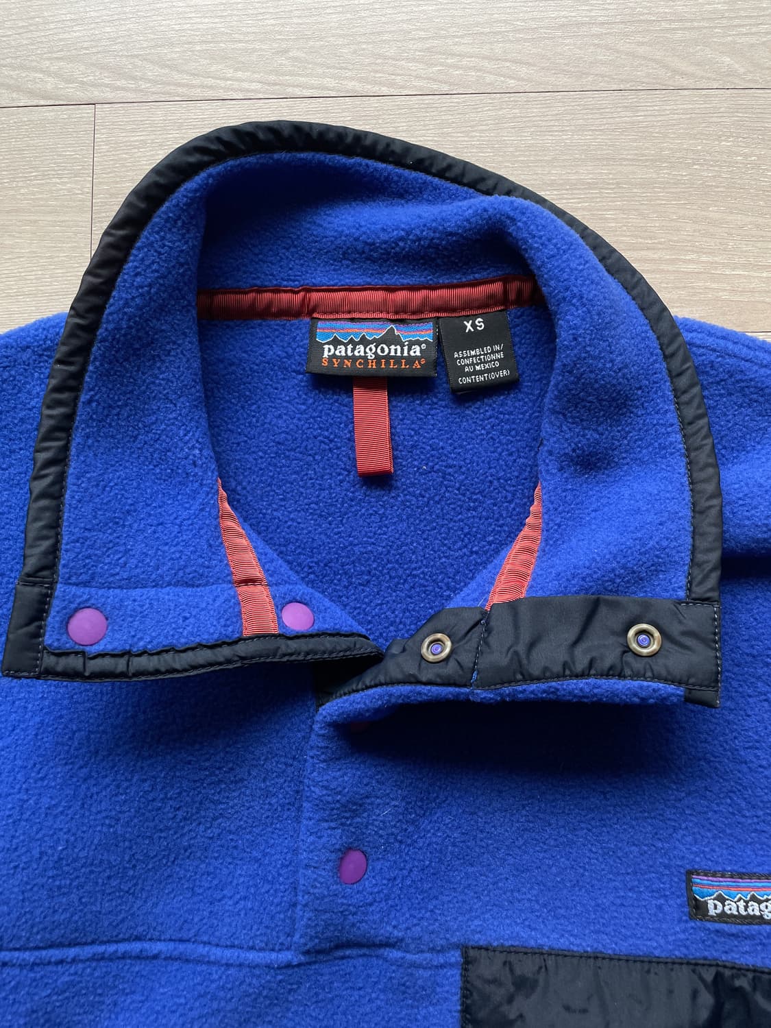 90s 파타고니아 신칠라 블루 핑크 상품이미지3