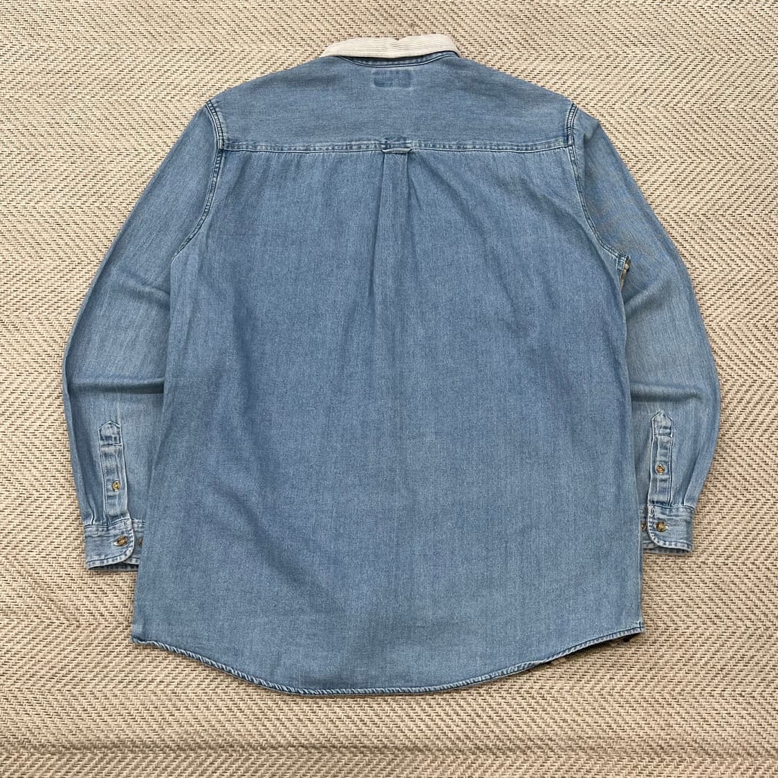 페이디드 글로리 체크 배색 데님 셔츠 r3357 상품이미지2