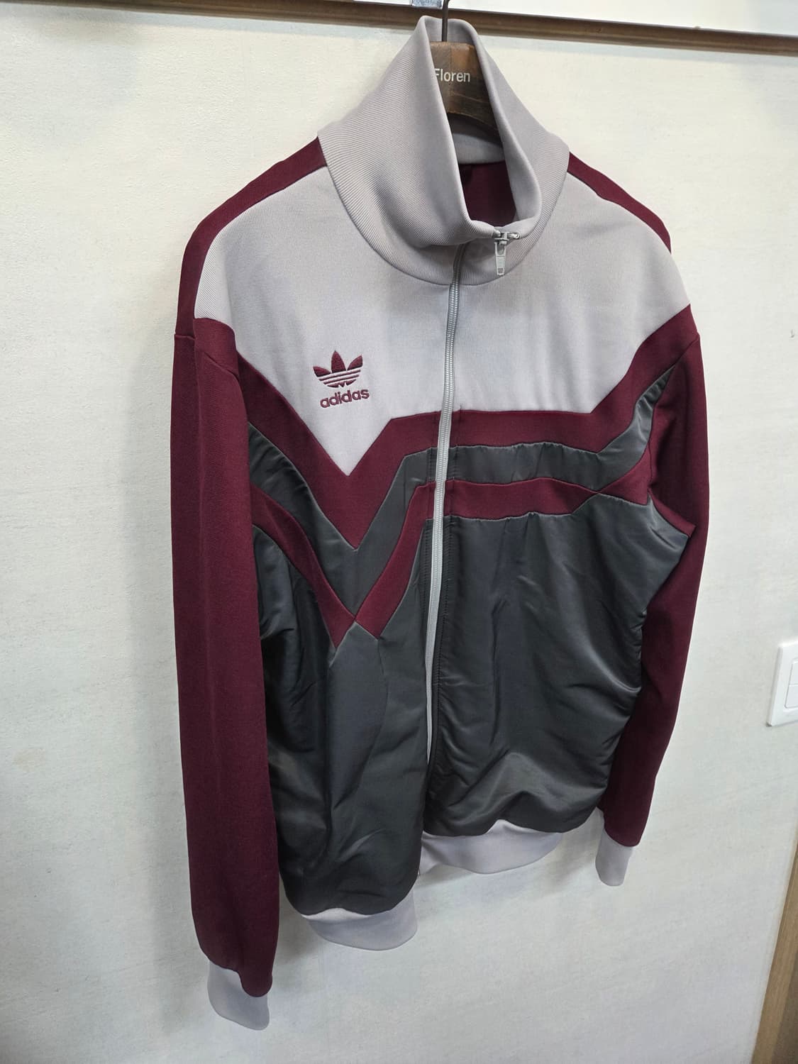 아디다스 올드스쿨 빈티지 버건디 아카이브 트랙탑 져지 xl 상품이미지5