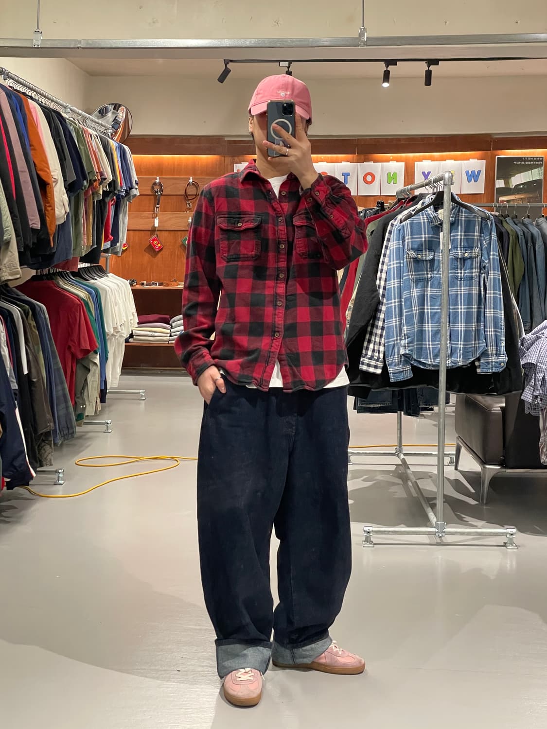 빈티지 체크 플란넬 셔츠   상품이미지6