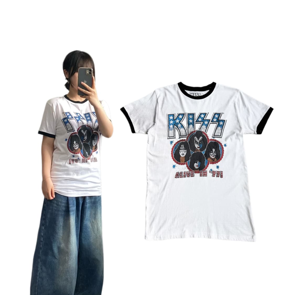 KISS 키스 링거티 밴드티 반팔 티셔츠 상품이미지1