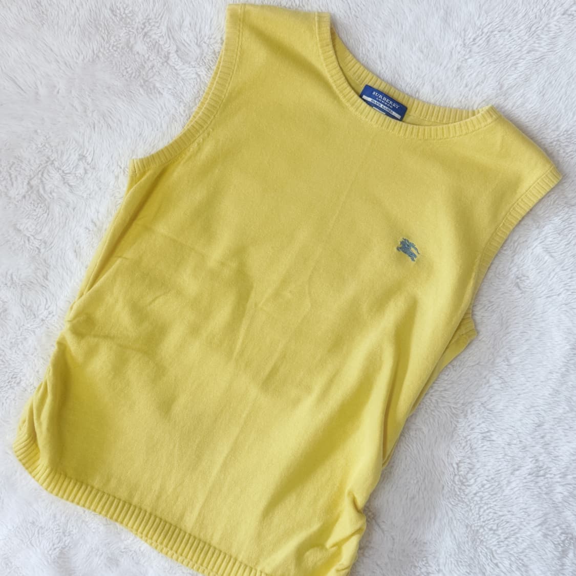 Burberry 버버리 블루라벨 셔링 핀터깔 니트 조끼 상품이미지2