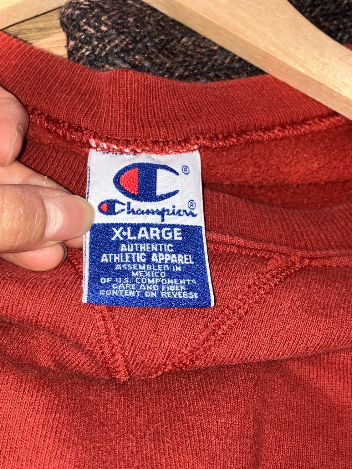90s Champion 오렌지 스웨트셔츠 XL 상품이미지6