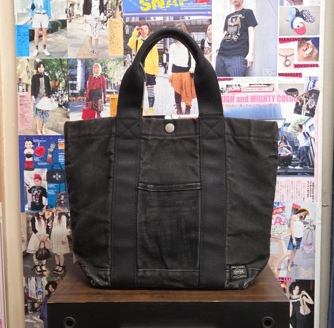 요시다포터 캔버스 블랙미니토트백 상품이미지1