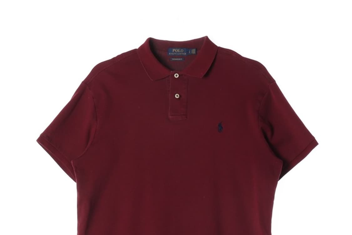 폴로 랄프로렌 버건디 피케 카라티 L 상품이미지3