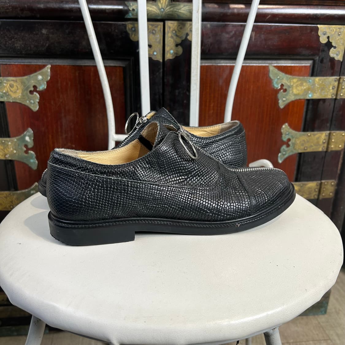 MM6 프론트 집업 레더 옥스포드 슈즈 상품이미지2