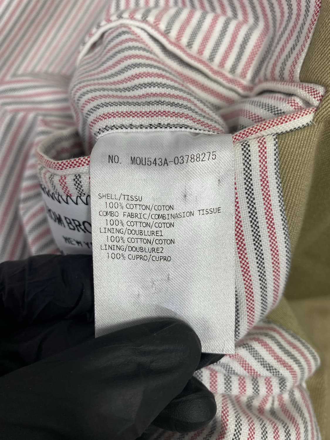 톰브라운 사선완장 체스터필드 코트 (MOU543A) 상품이미지9