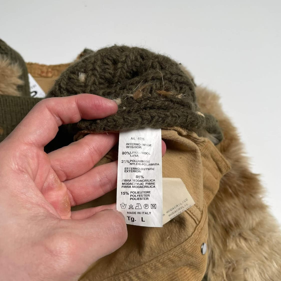 No.l.ita 해바라기 자수 울 블렌드 퍼 자켓 (italy)  상품이미지9