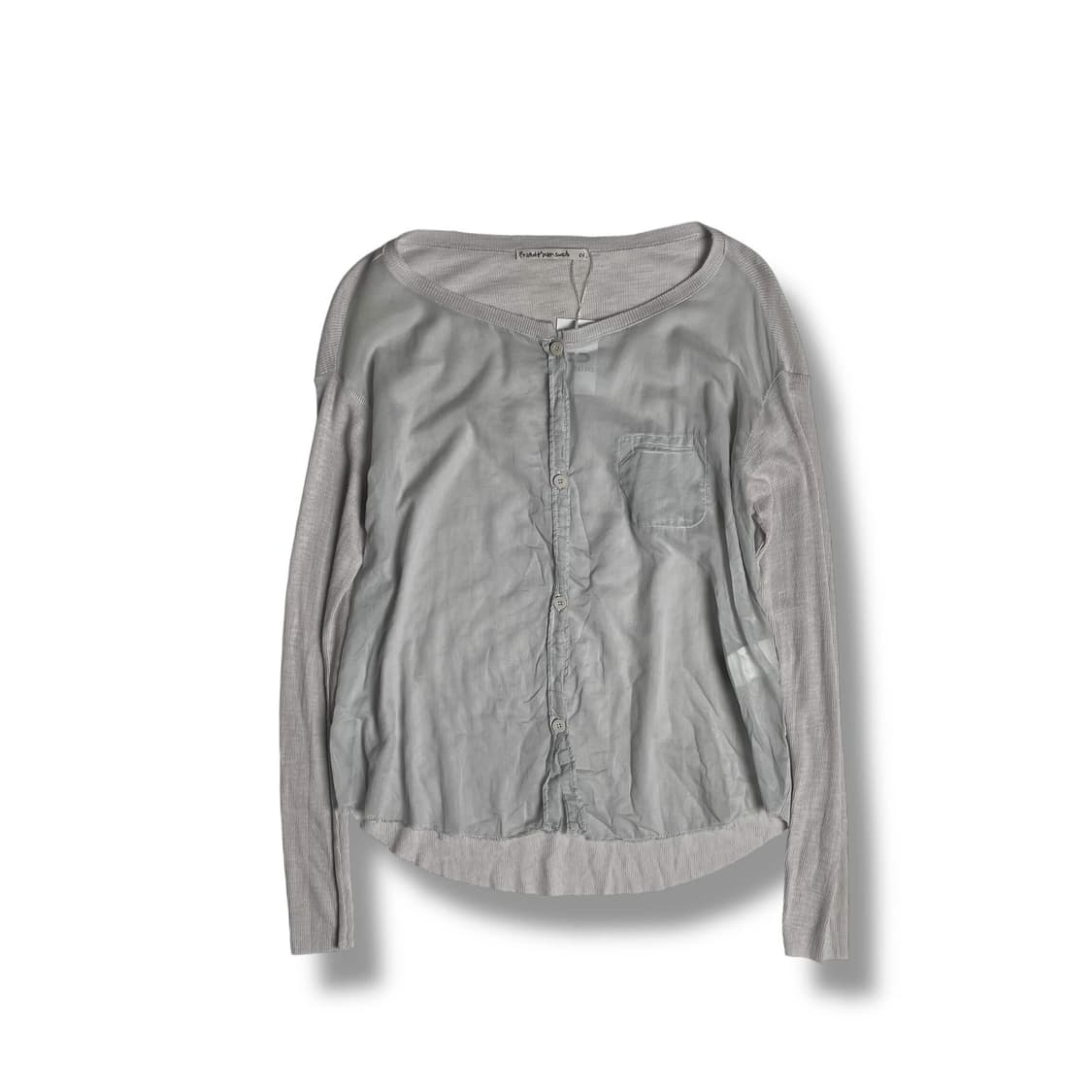 Transit 패브릭 레이어드 그레이 가디건 ( italy)   상품이미지1