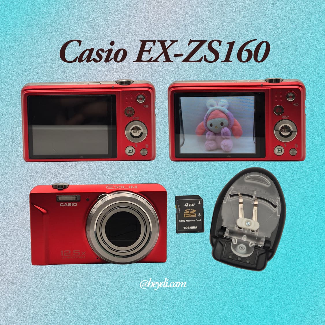 A급! (입문용 1등) 카시오 EX-ZS160 레드 상품이미지2