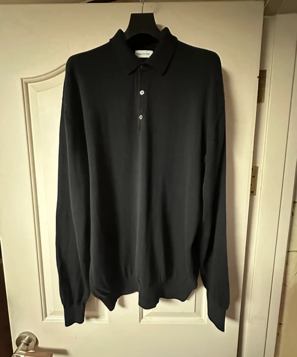 스테디에브리웨어 코튼 폴로니트 4 블랙 그레이 상품이미지1