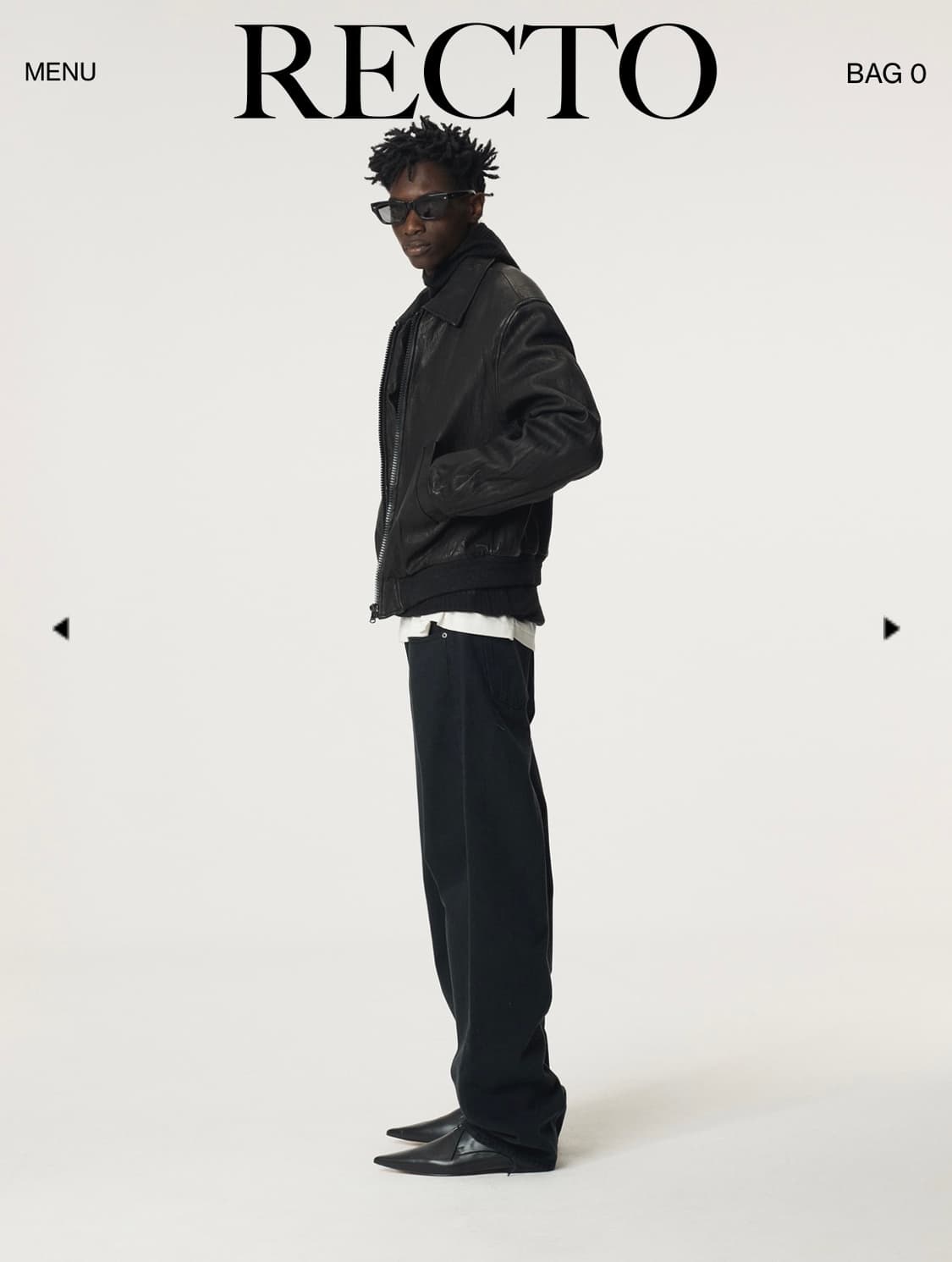 렉토 벤 크링클 레더 점퍼 가죽 자켓 블랙 상품이미지4