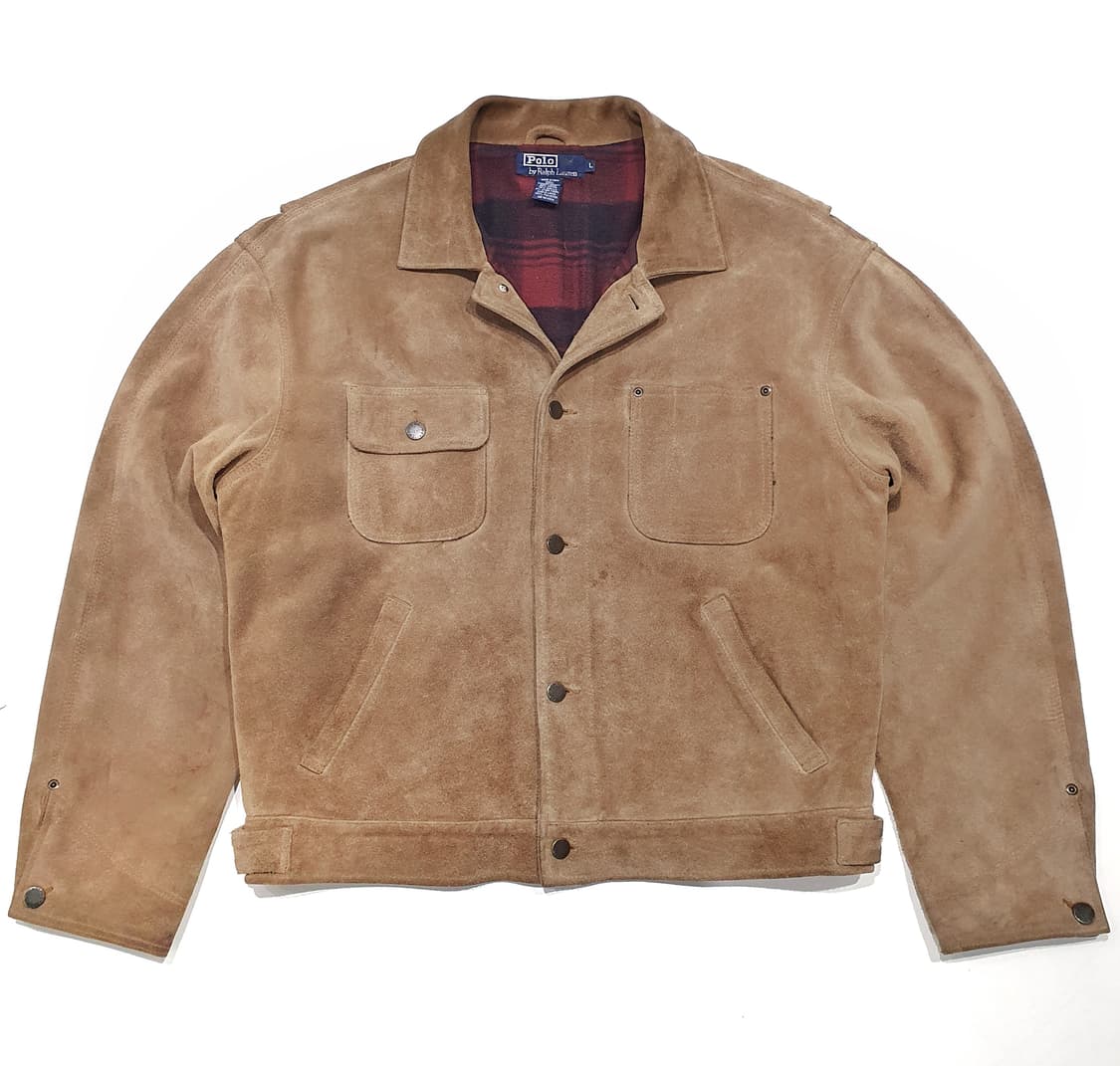 폴로 90s 덩가리 스웨이드 트러커  L (105-110) 상품이미지1