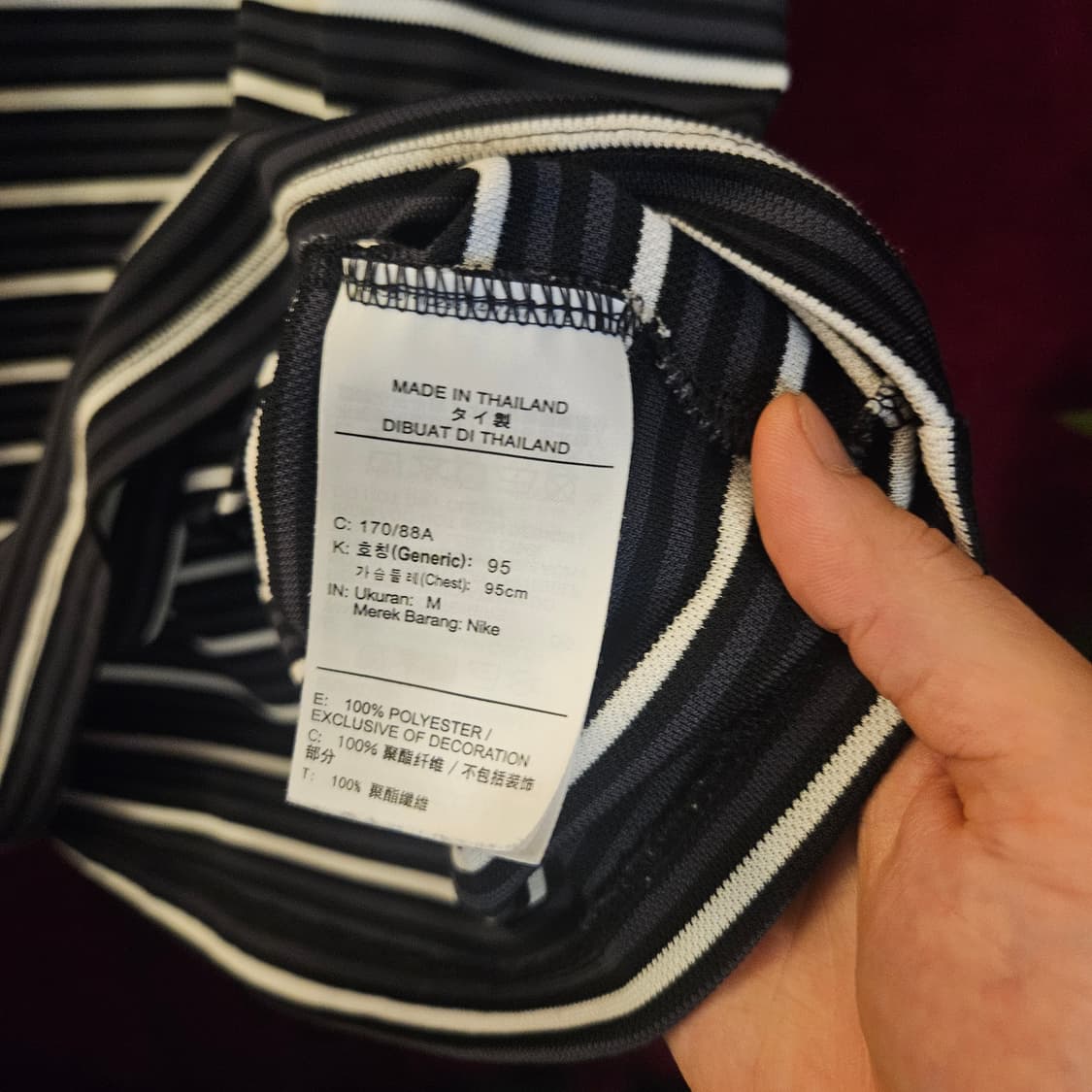 나이키(Nike) 드라이핏 스트라이프 반팔 카라티  상품이미지5
