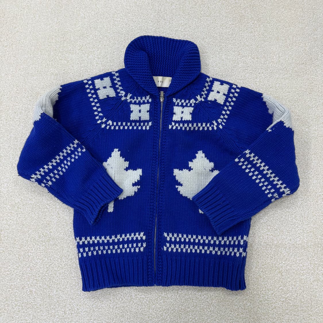 F 빈티지 코위찬 울 니트 집업 0126T1 상품이미지1