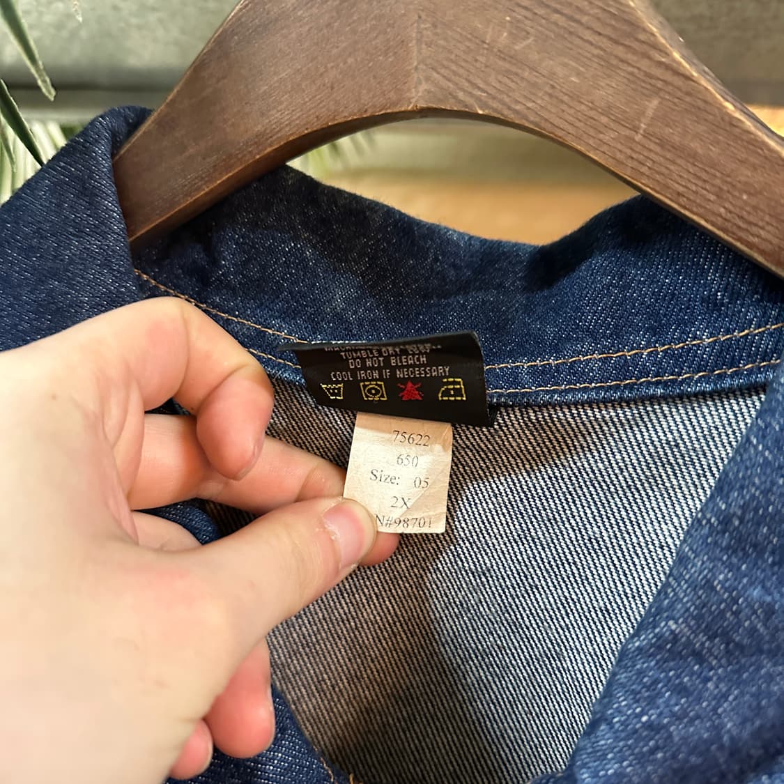 90s USA Prison Blue Denim jacket 상품이미지4