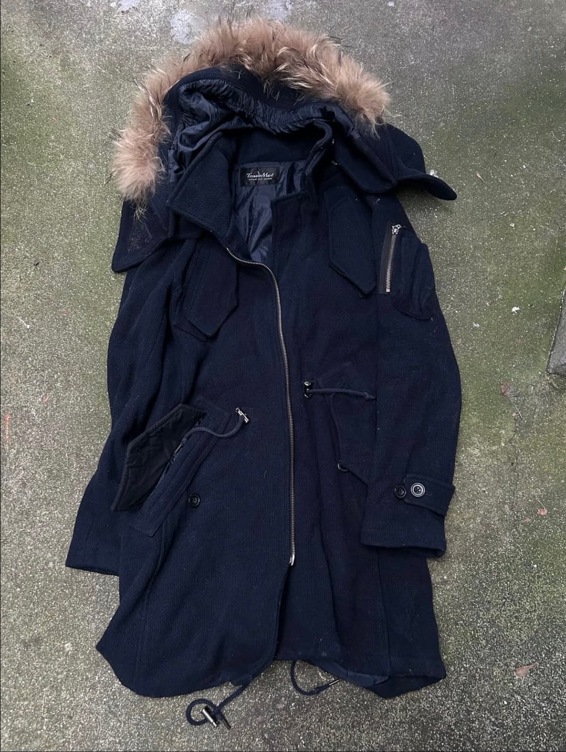 2000s 토네이도마트 v-kei 퍼 코트 자켓 상품이미지2