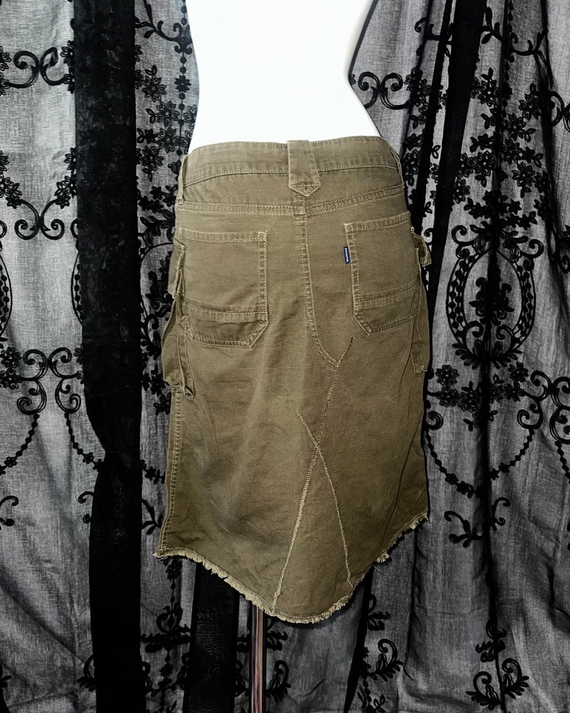 y2k camo midi skirt 상품이미지3